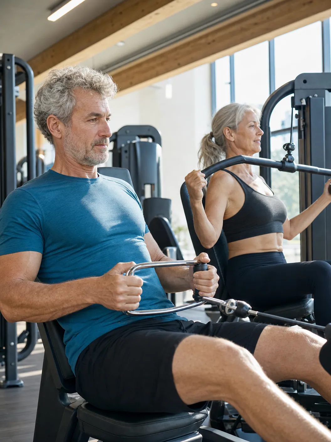 Krafttraining ab 50 an modernen Geräten